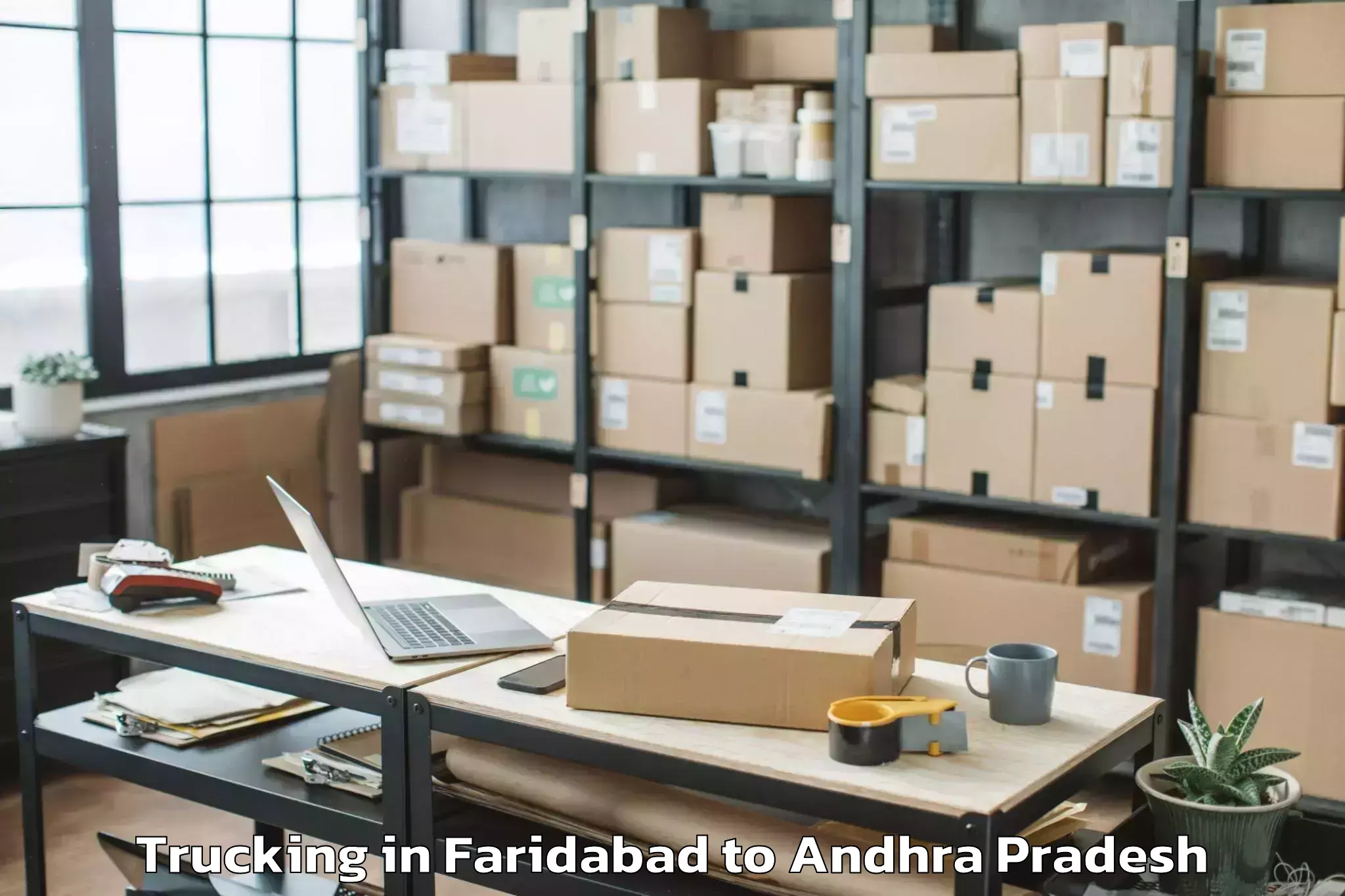 Faridabad to Kakinada Rural Trucking Booking